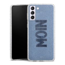 Silikon Glitter Case transparent-silber