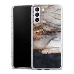 Silikon Glitter Case transparent-silber