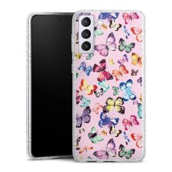 Silicone Glitter Case silver glitter