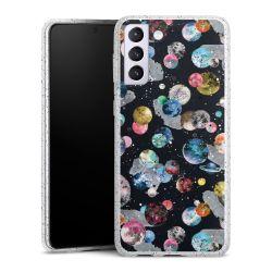 Silicone Glitter Case silver glitter