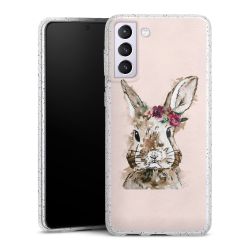 Silikon Glitter Case transparent-silber