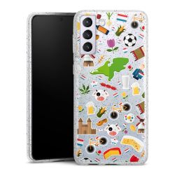 Silicone Glitter Case silver glitter