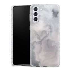 Silikon Glitter Case transparent-silber