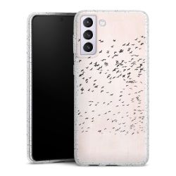 Silicone Glitter Case silver glitter