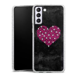 Silicone Glitter Case silver glitter