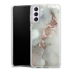 Silikon Glitter Case transparent-silber