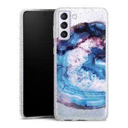 Silikon Glitter Case transparent-silber