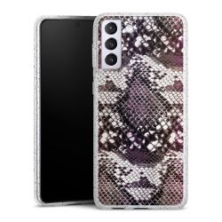 Silicone Glitter Case silver glitter