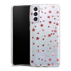 Silicone Glitter Case silver glitter