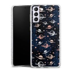 Silicone Glitter Case silver glitter