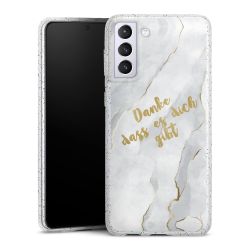 Silikon Glitter Case transparent-silber