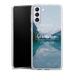 Silikon Glitter Case transparent-silber