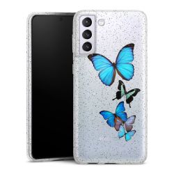 Silicone Glitter Case silver glitter