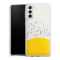 Silicone Glitter Case silver glitter