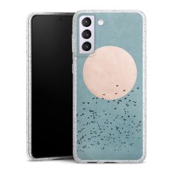 Silicone Glitter Case silver glitter