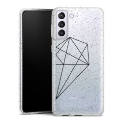 Silicone Glitter Case silver glitter