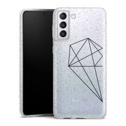 Silicone Glitter Case silver glitter