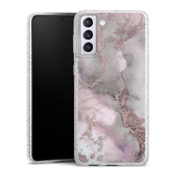 Silikon Glitter Case transparent-silber