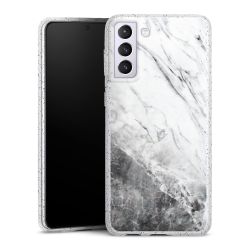 Silikon Glitter Case transparent-silber