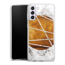 Silikon Glitter Case transparent-silber