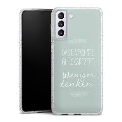 Silikon Glitter Case transparent-silber