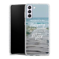 Silikon Glitter Case transparent-silber