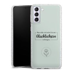 Silikon Glitter Case transparent-silber