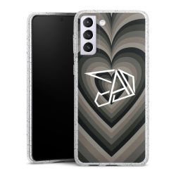 Silikon Glitter Case transparent-silber