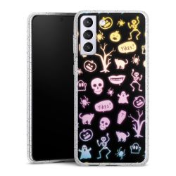 Silicone Glitter Case silver glitter