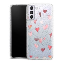 Silicone Glitter Case silver glitter