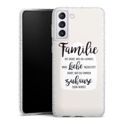 Silikon Glitter Case transparent-silber