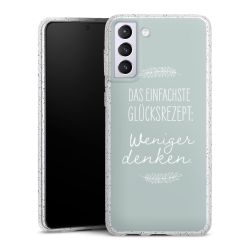 Silikon Glitter Case transparent-silber