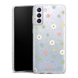 Silicone Glitter Case silver glitter