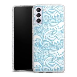 Silikon Glitter Case transparent-silber