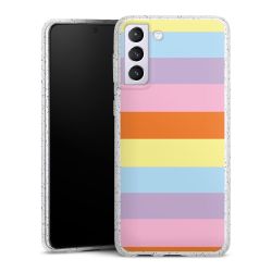 Silikon Glitter Case transparent-silber