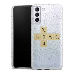 Silicone Glitter Case silver glitter