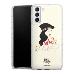 Silikon Glitter Case transparent-silber