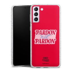 Silikon Glitter Case transparent-silber