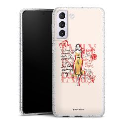 Silikon Glitter Case transparent-silber