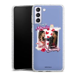 Silikon Glitter Case transparent-silber