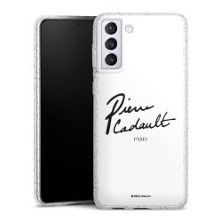 Silikon Glitter Case transparent-silber