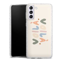 Silicone Glitter Case silver glitter