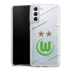 Silikon Glitter Case transparent-silber