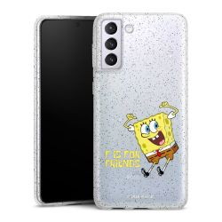 Silikon Glitter Case transparent-silber