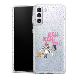 Silikon Glitter Case transparent-silber