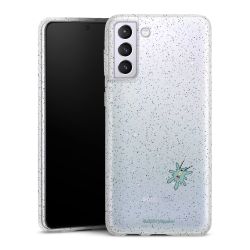 Silikon Glitter Case transparent-silber