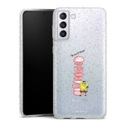 Silikon Glitter Case transparent-silber