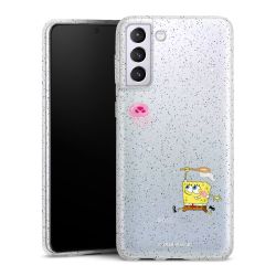 Silicone Glitter Case silver glitter