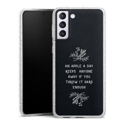 Silikon Glitter Case transparent-silber