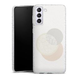 Silikon Glitter Case transparent-silber